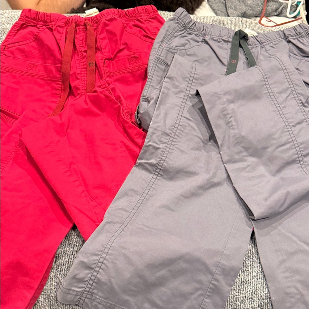 Pink and Gray scrub Pants